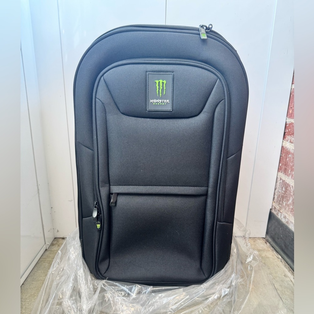 NWT- Monster Energy Rolling Carry On Luggage 15x23